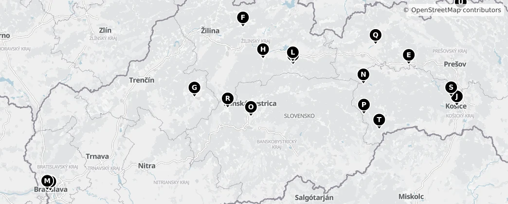 Map of Slovaquie