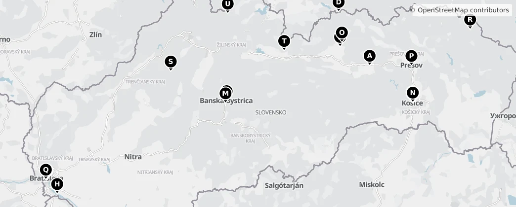 Map of Slovaquie