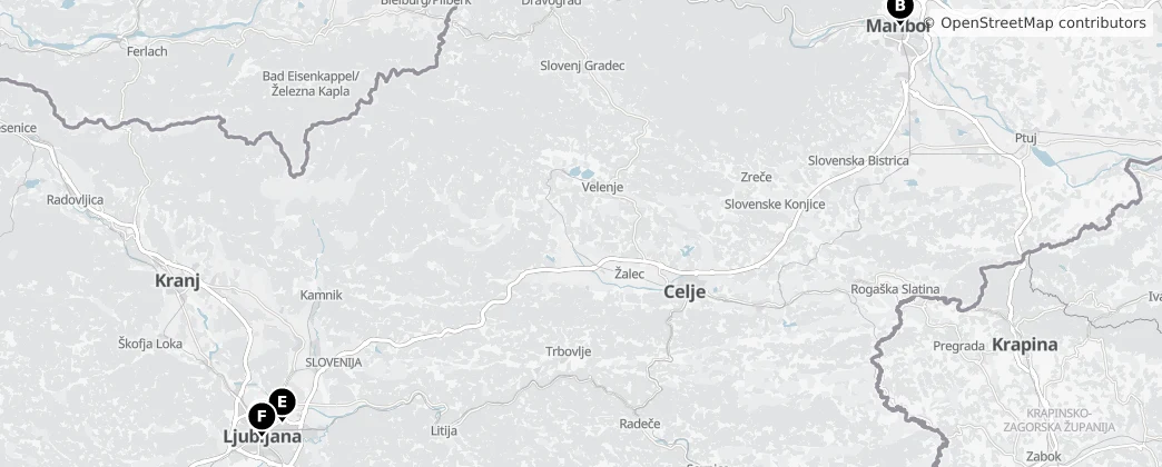 Map of Slovénie