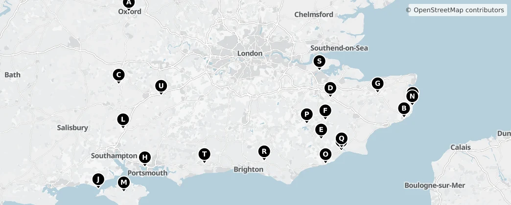 Map of Angleterre du Sud-Est
