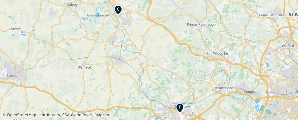 Map of Angleterre du Sud-Est