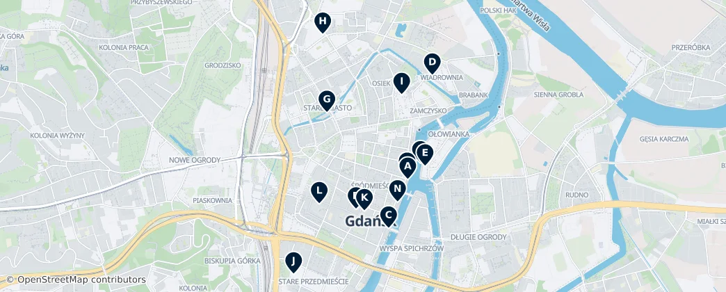 Map of Śródmieście