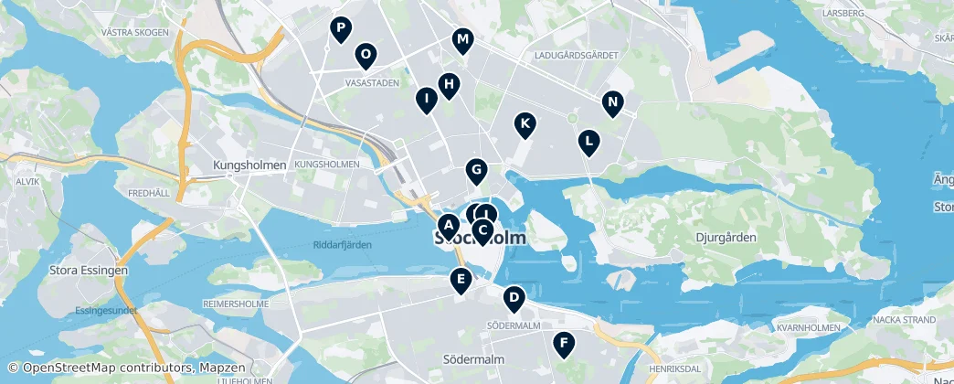 Map of Stockholm