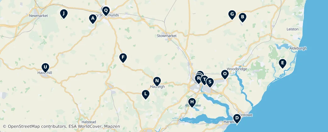 Map of Suffolk