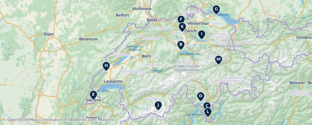 Map of Suisse
