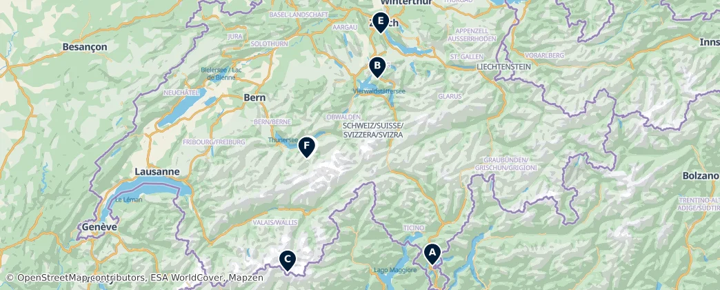 Map of Suisse