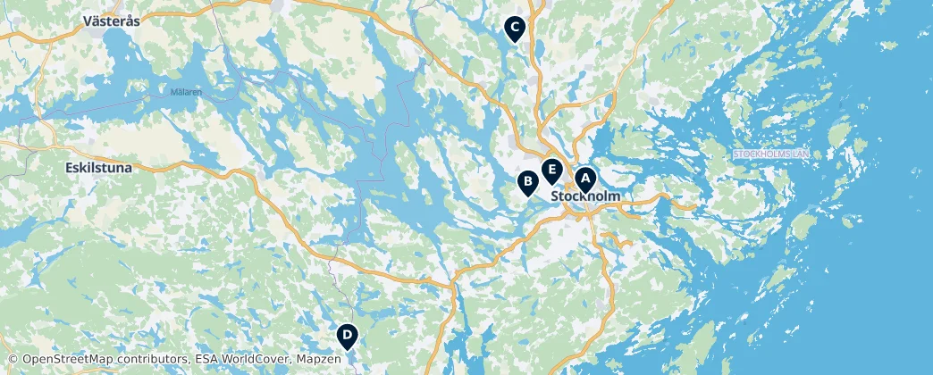 Map of Sveriges Landskap