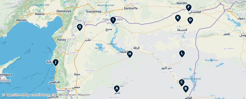 Map of Syrie