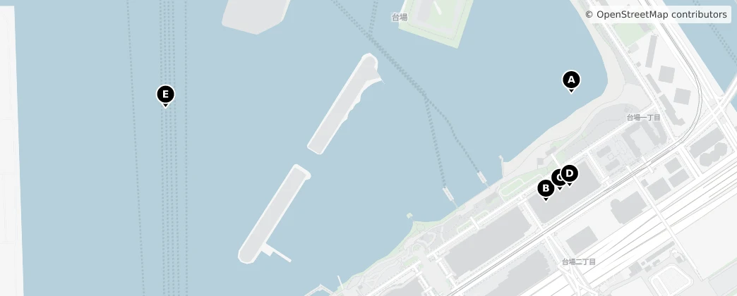 Map of Daiba 1-chome