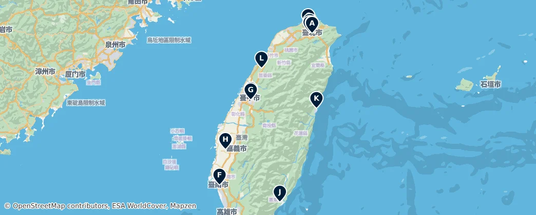 Map of Taïwan