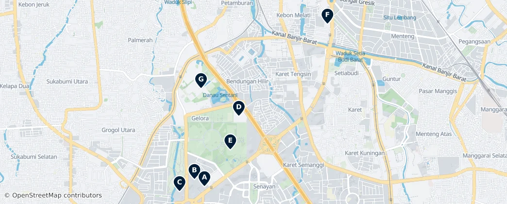 Map of Tanah Abang