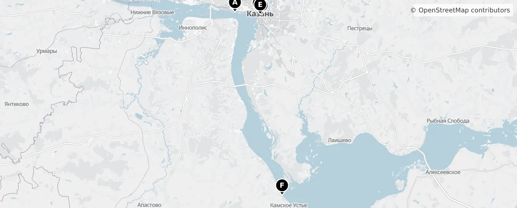 Map of Tatarstan