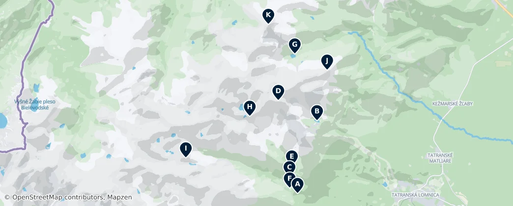 Map of Tatranská Lomnica