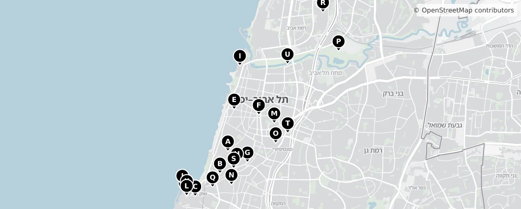 Map of Tel Aviv