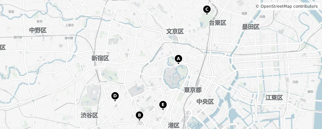 Map of Tokyo