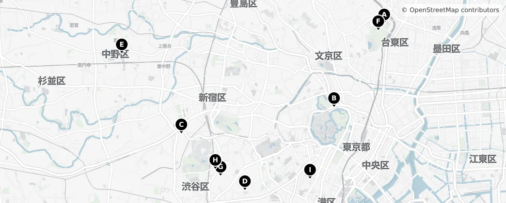 Map of Tokyo