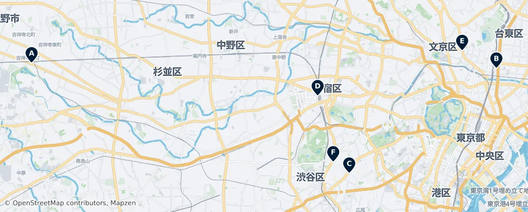 Map of Tokyo