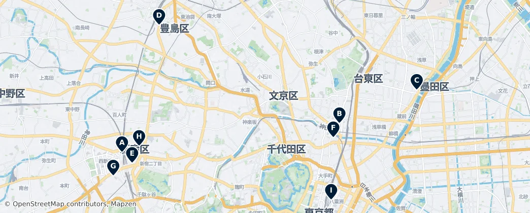 Map of Tokyo