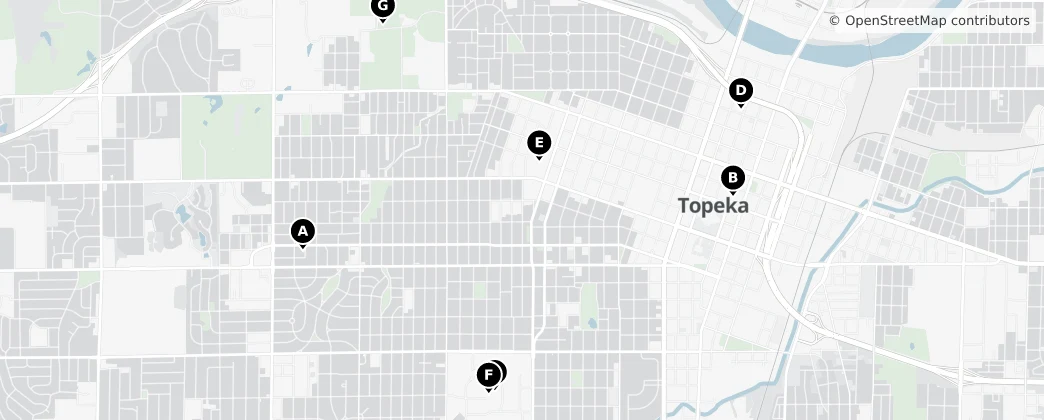 Map of Topeka
