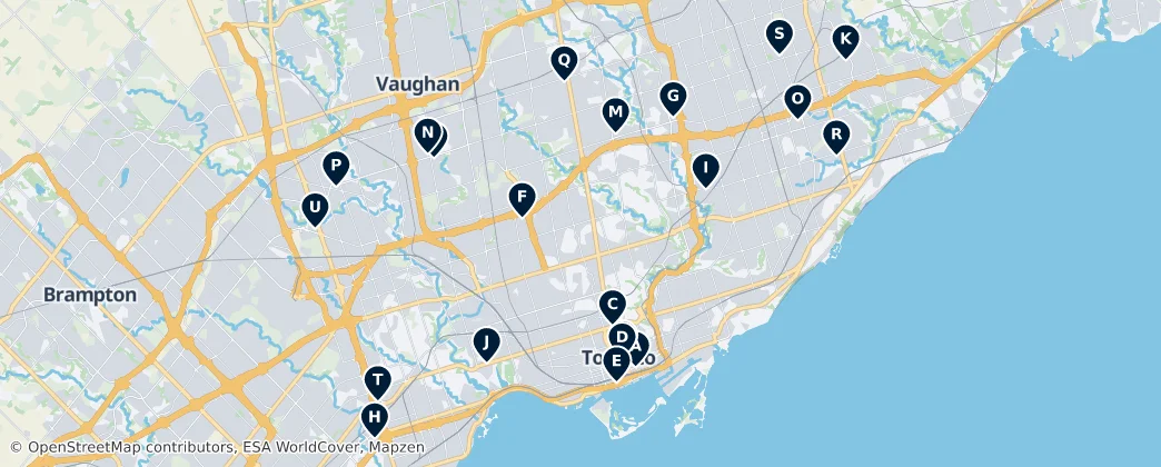 Map of Toronto