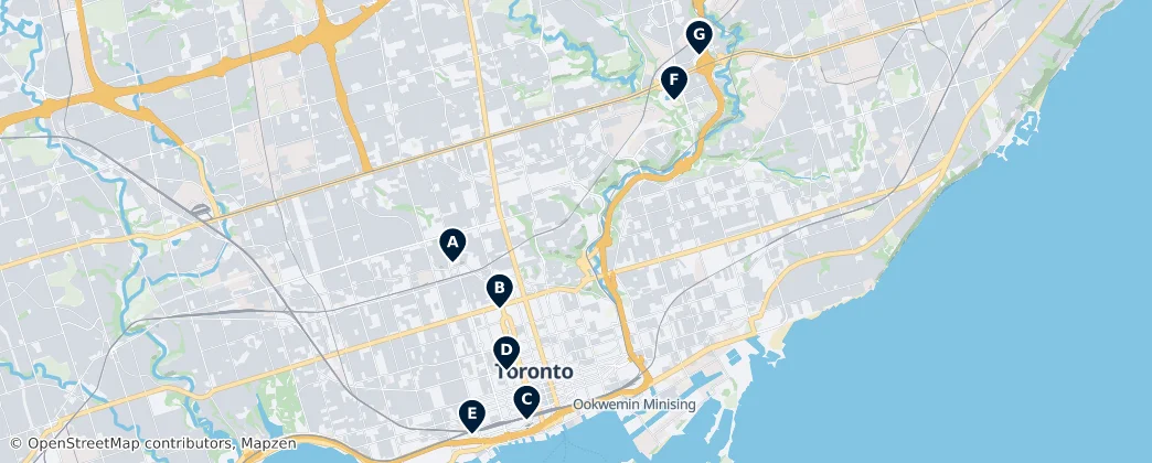 Map of Toronto
