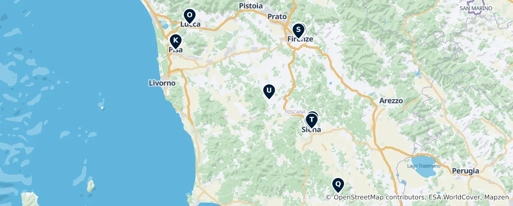 Map of Toscane
