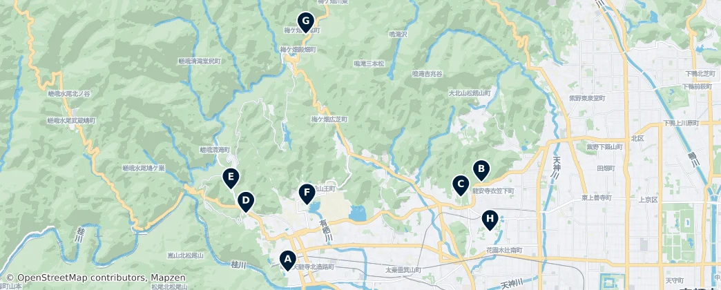 Map of Ukyō-ku