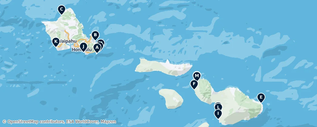 Map of United States of America (Middle Hawai'ian Islands territorial waters)