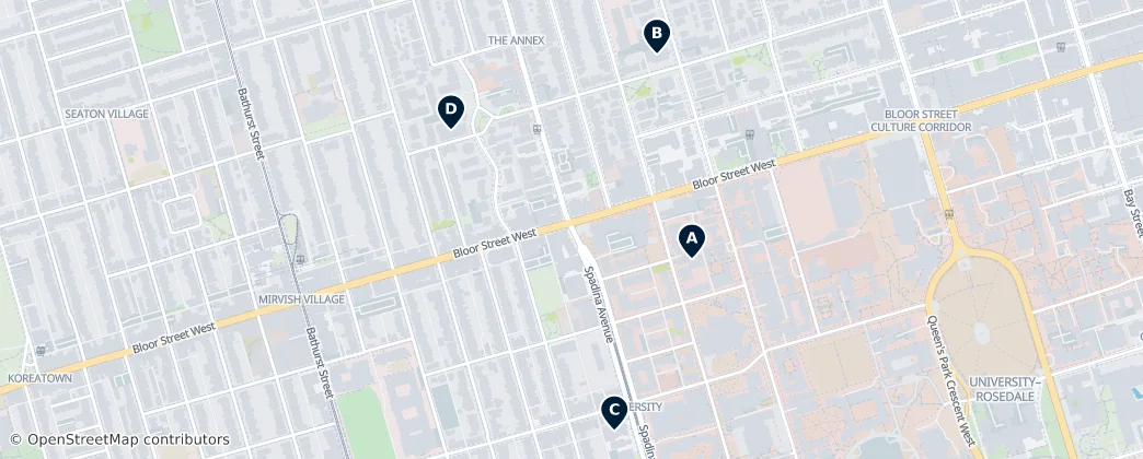 Map of University—Rosedale