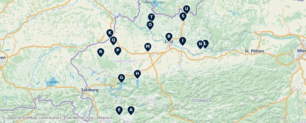 Map of Haute-Autriche