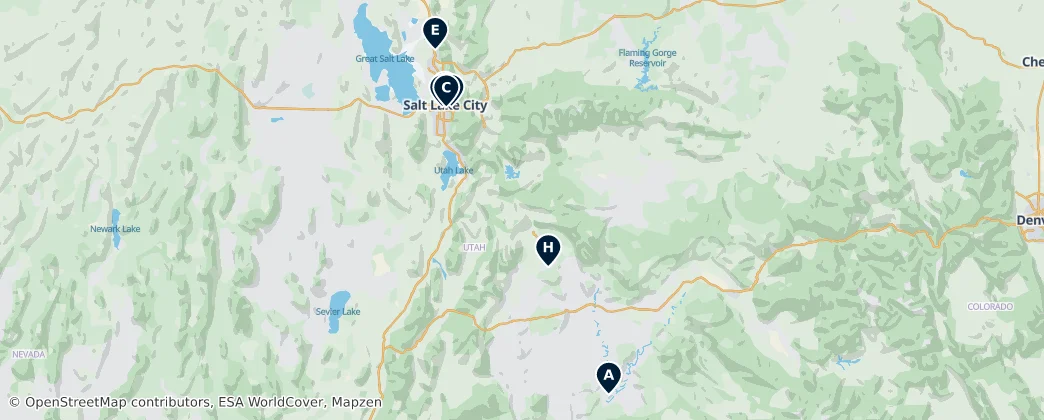 Map of Utah