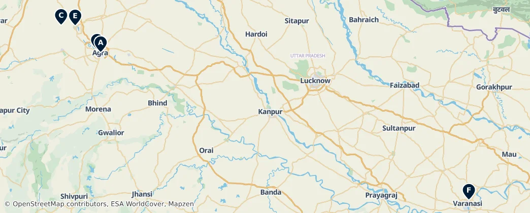 Map of Uttar Pradesh