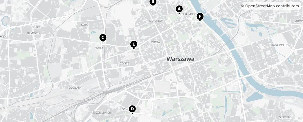 Map of Varsovie