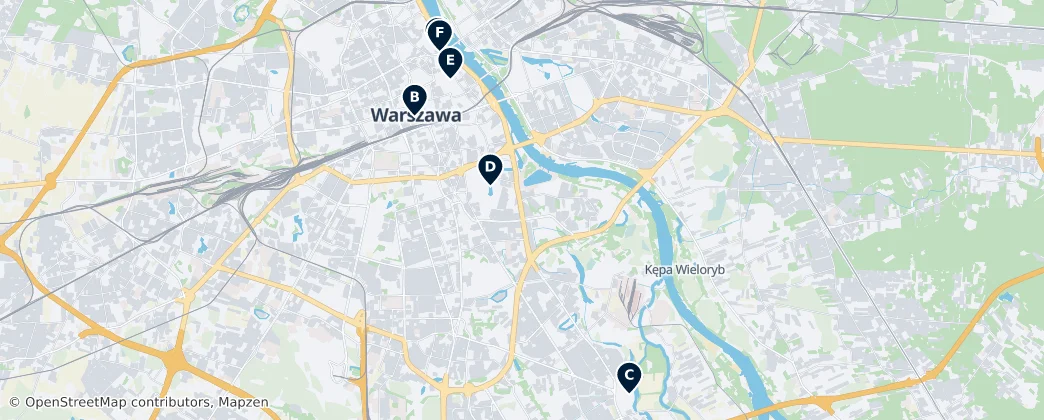 Map of Varsovie