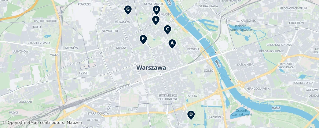 Map of Varsovie