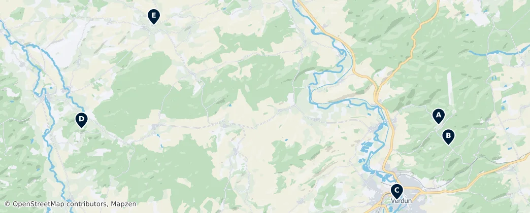 Map of Arrondissement de Verdun