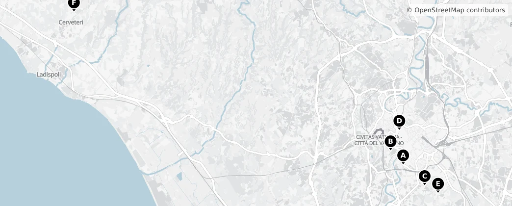 Map of Ville métropolitaine de Rome Capitale