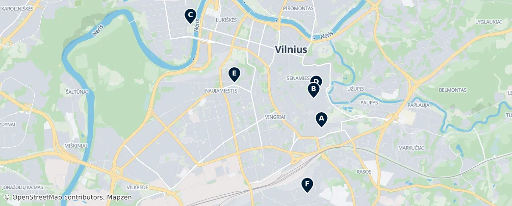 Map of Vilnius