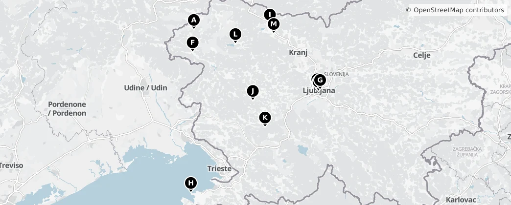 Map of Western Slovenia