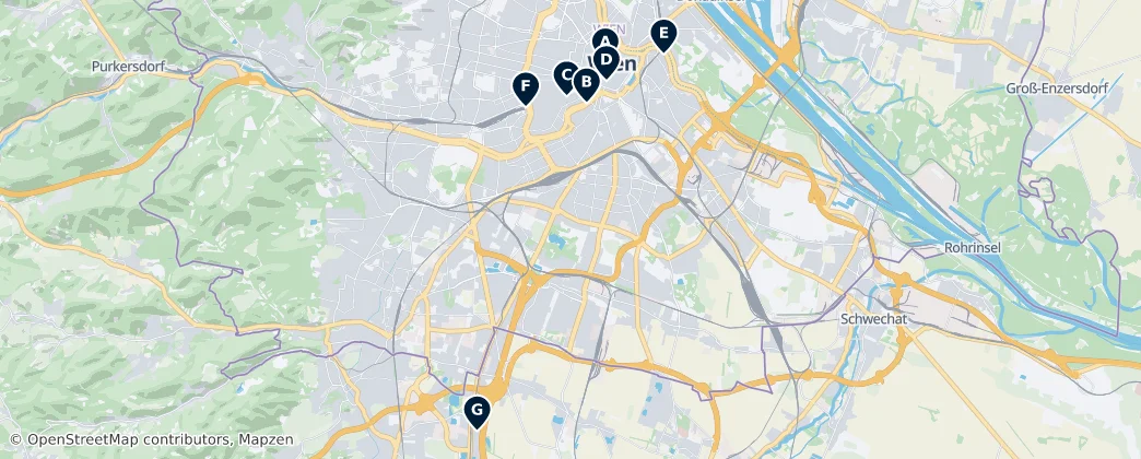 Map of Wienerwald