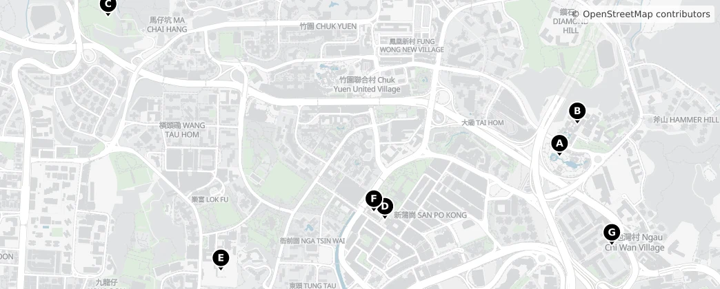 Map of Wong Tai Sin