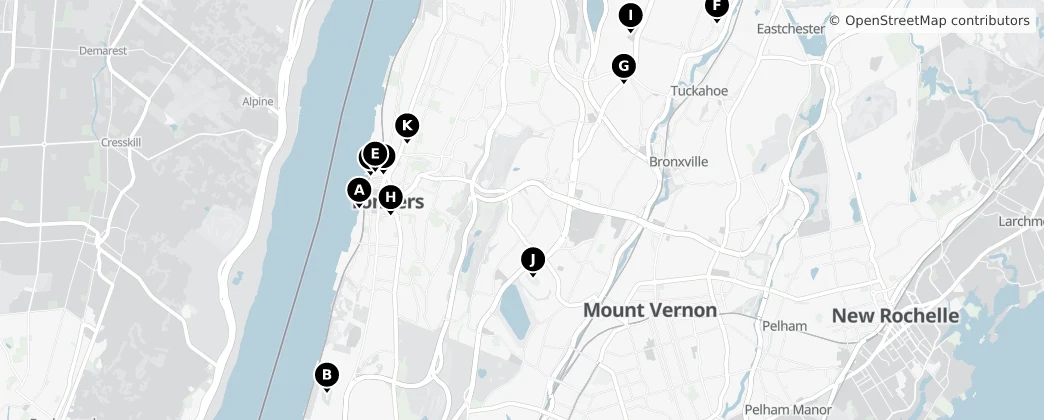 Map of Yonkers