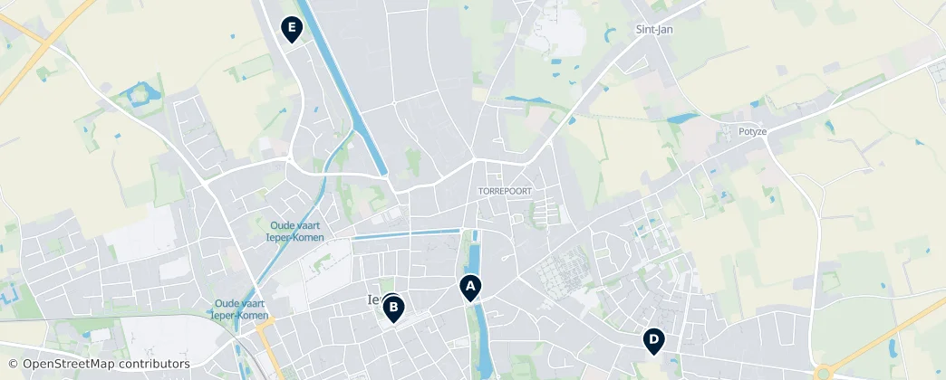 Map of Ypres