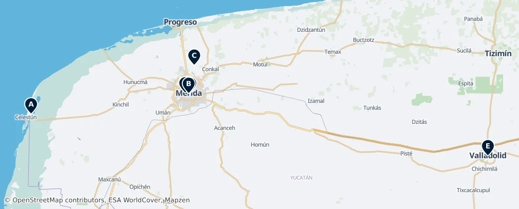 Map of Yucatán