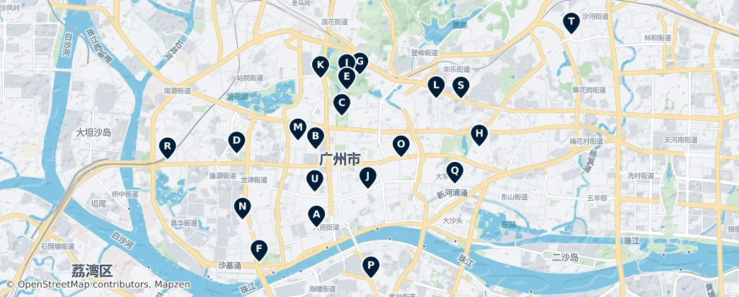 Map of District de Yuexiu