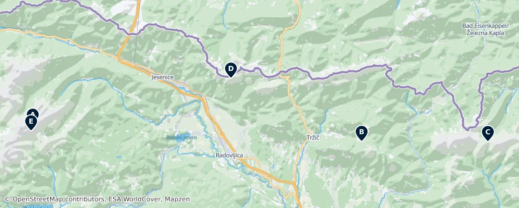 Map of Western Slovenia