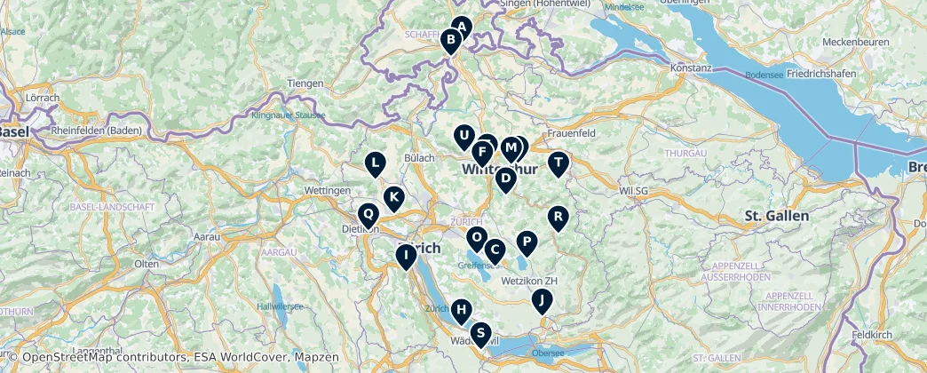 Map of Zurich