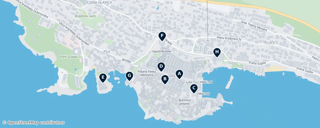 Map of Dubrovnik