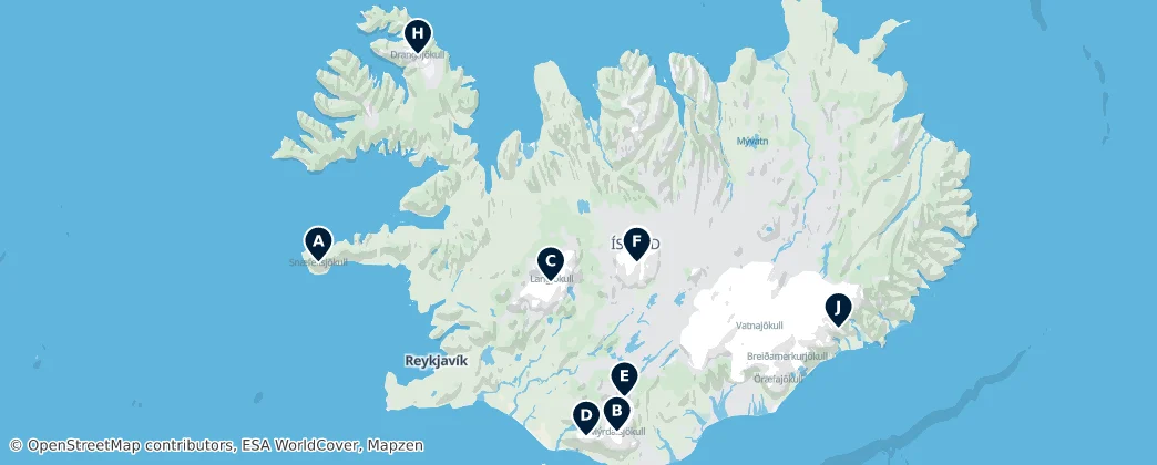 Map of Iceland