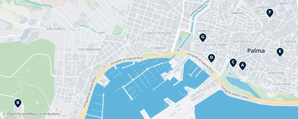 Map of Palma de Mallorca